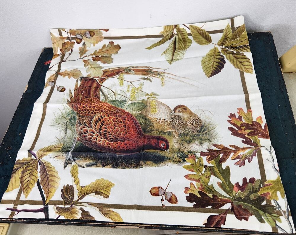 Southern Living Pheasant Set of Napkins 20X20 in. 100% Cotton 3 sets of 4 (12)